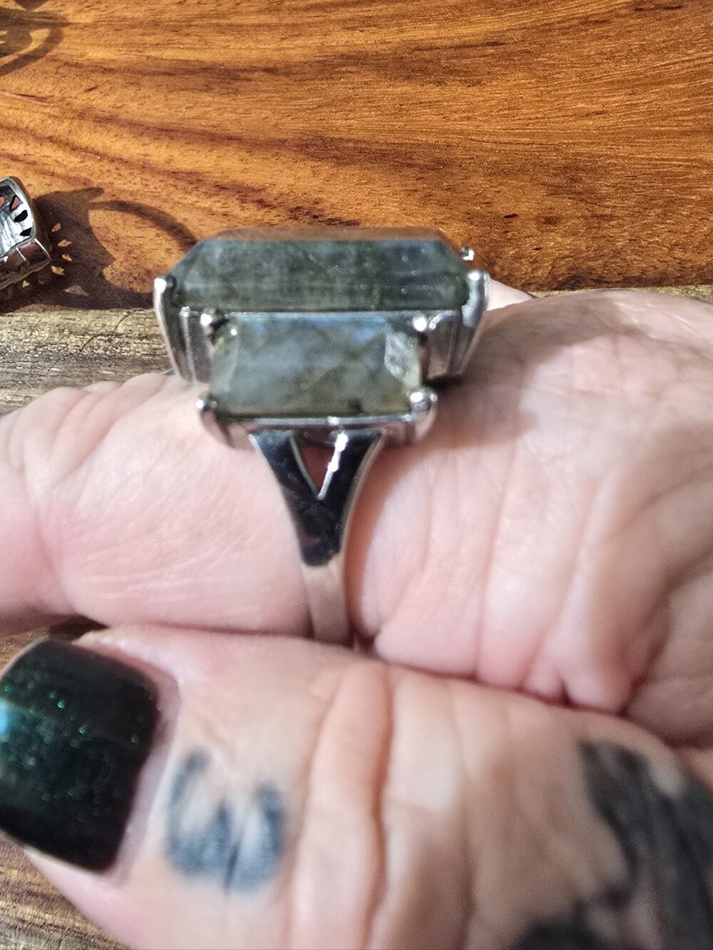 Rare! Discontinued! Evil Pawn Jewelry Labradorite Jotunn Ring - Picture 6 of 8
